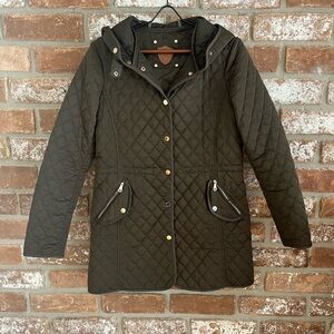 Women Massimo Dutti Quilted Brown Jacket